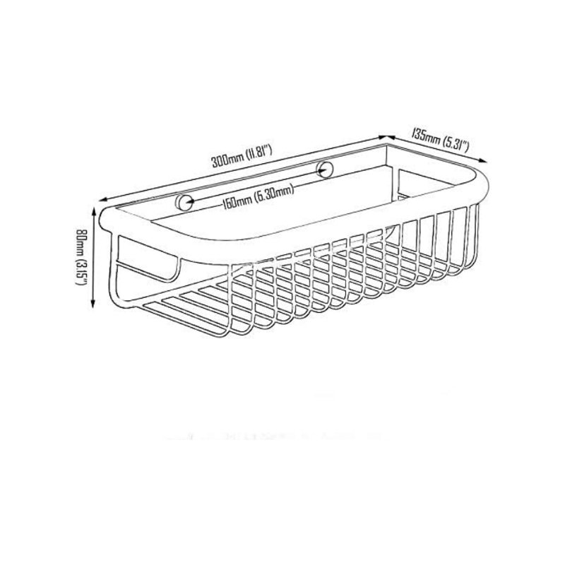 Metal Drill / Screw Bathroom Shelves