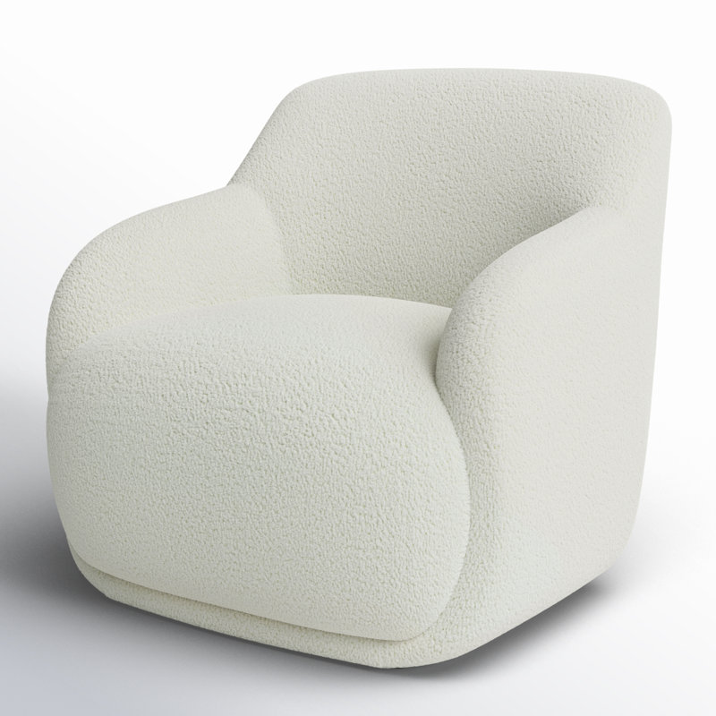 Laci Lounge Chair, Cream Boucle