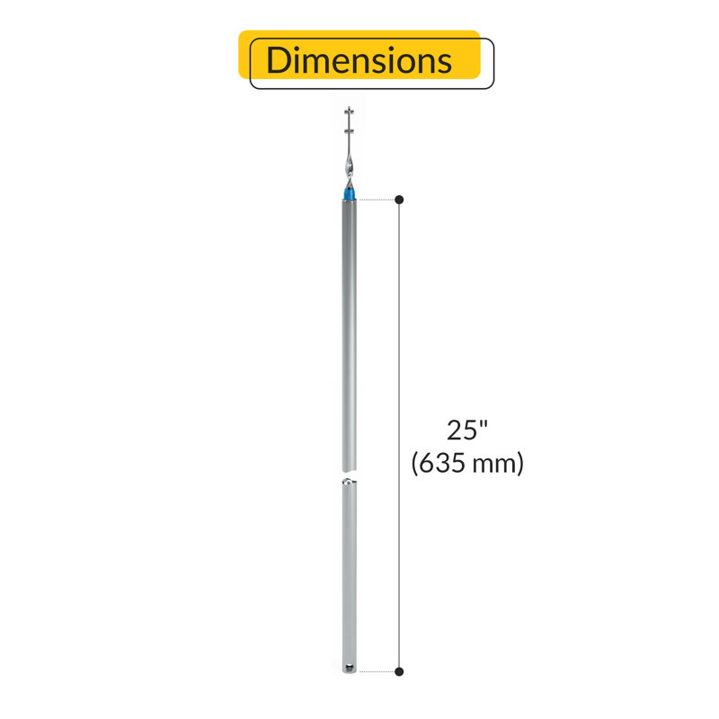  Tilt Tube Window, 0.62", Argent / bleu