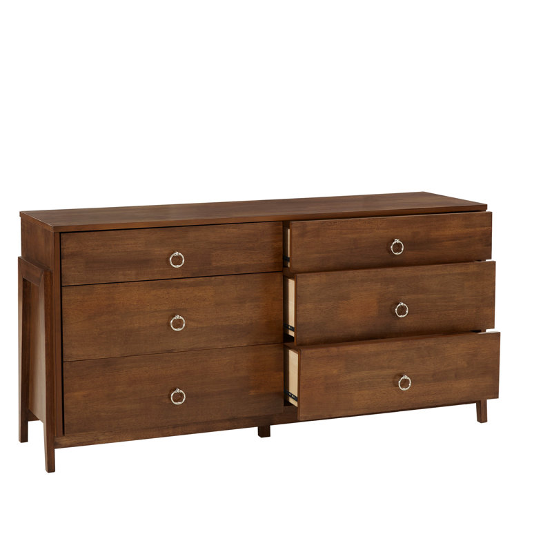 Commode double 6 tiroirs Selzer, Tabac