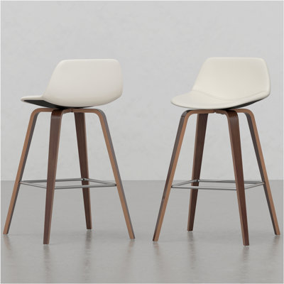 Two Pieces Bar Height Stool, Upholstered Bar Stool