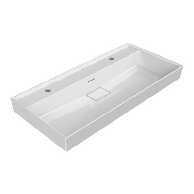 Lavabo de salle de bain rectangulaire en céramique avec trop-plein 18,7 po CeraStyle