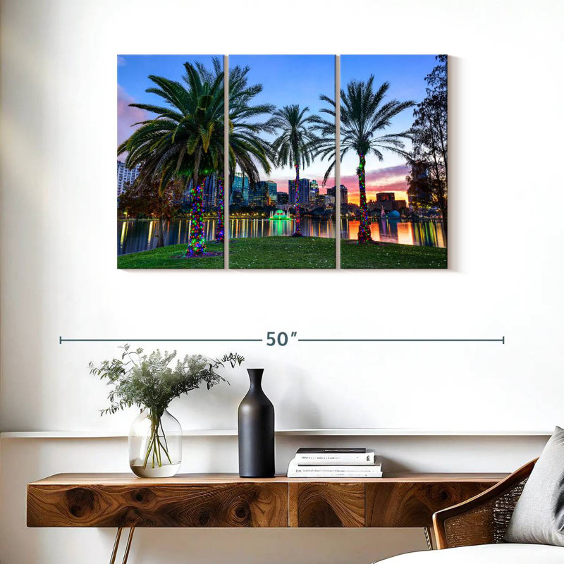 Paysage urbain de la Floride, H 24 po x l 38 po