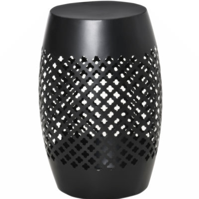 Daquian Round Metal Outdoor Side Table , 12.57'' in. W 12.57'' in. D