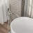 1 Handle Tub Filler Floor Mounted Waterfall Tub Faucet with Diverter and Hand Shower-99439726