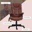 Fauteuil de massage avec massage vibrant à 6 points Chaleur, fauteuil inclinable de direction haut dossier, télécommande | Rouge cramoisi | Microfibre-88955718