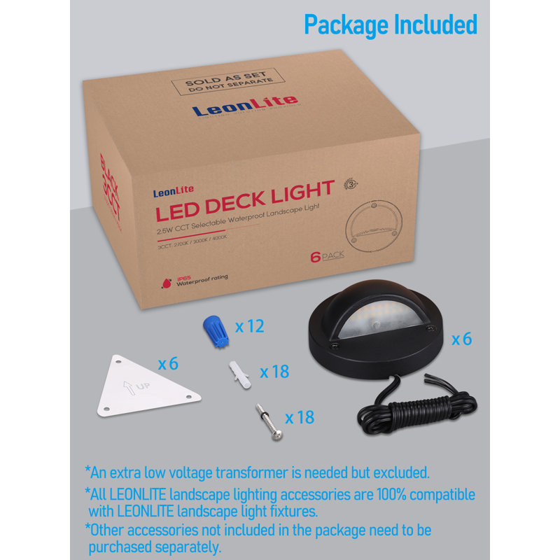 LED Pathway Fence Light Low Voltage Color Temperature Selectable