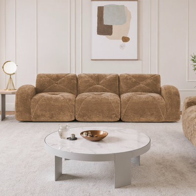 SYROVA Plush Modular Cloud Sofa Set - Velvet Upholstery, No Assembly, Ergonomic Design & Anti-Slip Base