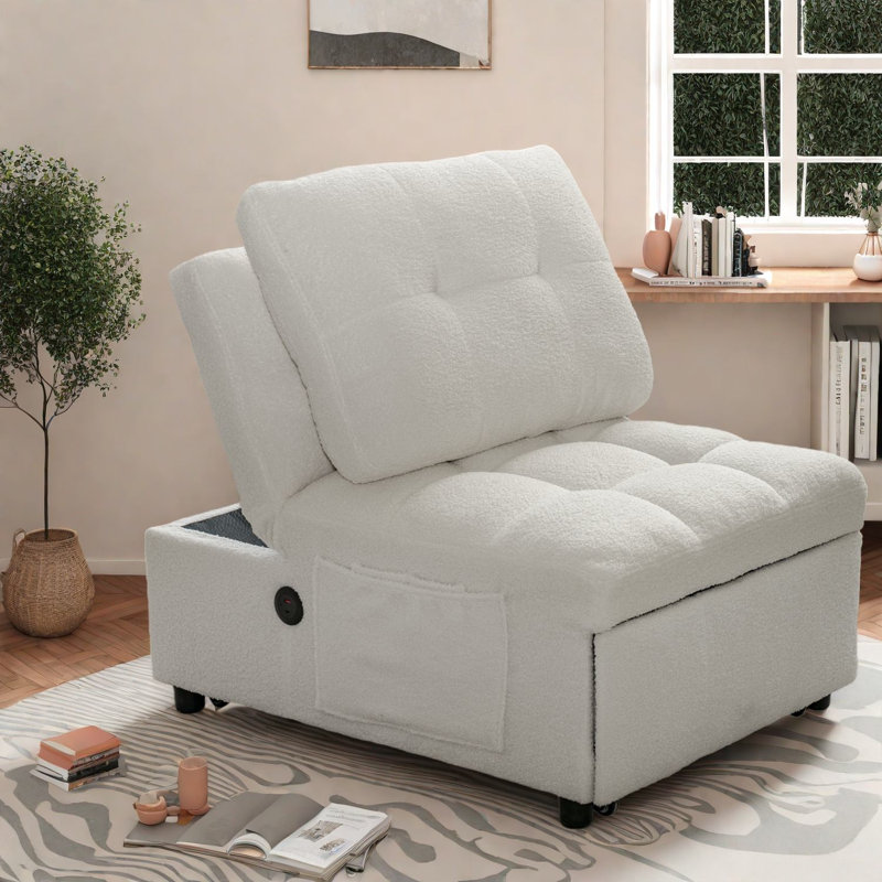 Canapés multifonctionnels avec rangement, petite maison moderne en tissu Teddy