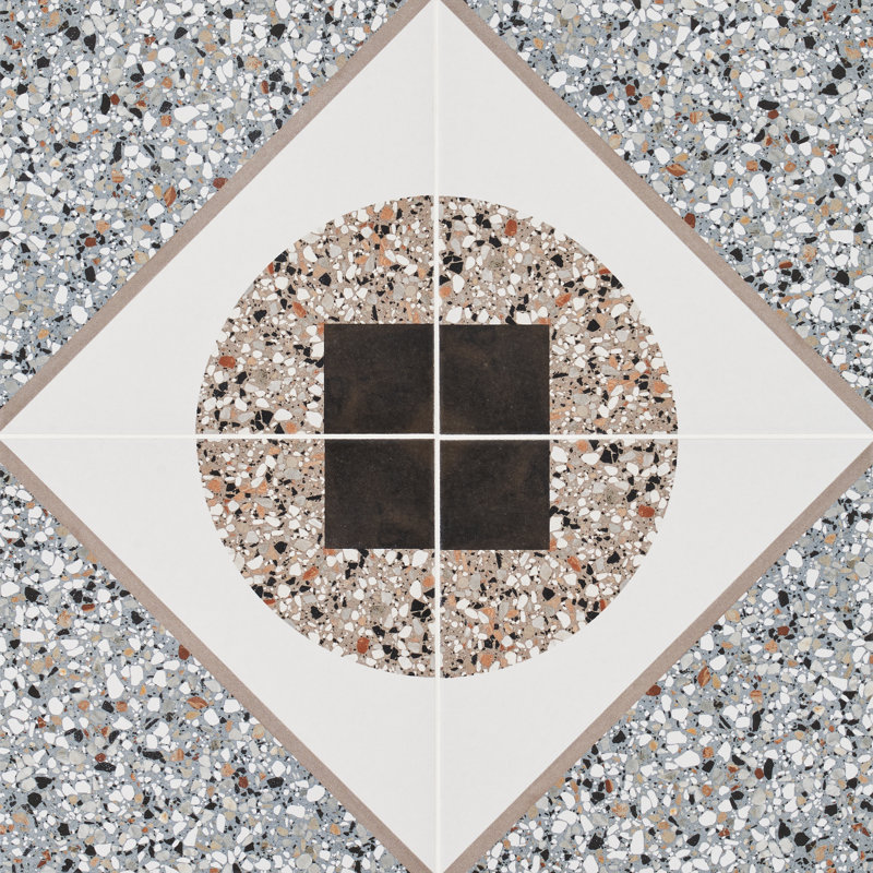 Grain Deco 7.87 in. x 7.87 in. Matte Porcelain Floor and Wall Tile (12.48 Sq. Ft. / Case), Gray