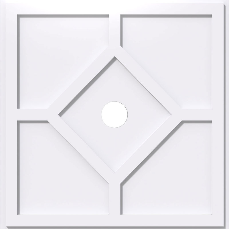 24"OD x 4"ID x 8 1/4"C x 1"P Embry Architectural Grade PVC Contemporary Ceiling Medallion, 24" H x 24" W x 1" D