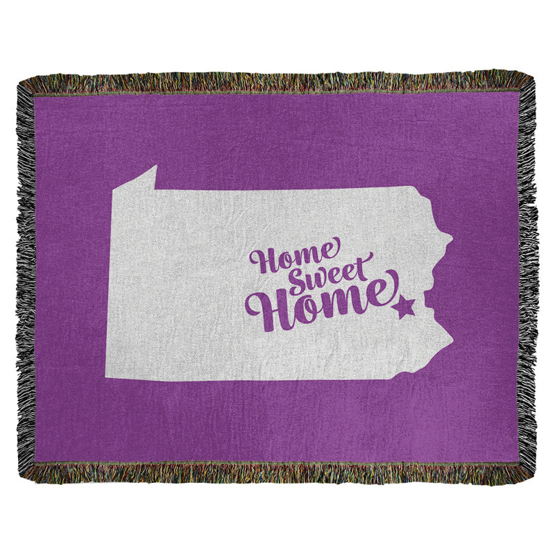 Jeté en coton tissé allentown doux, Violet, l 37 po x L 52 po