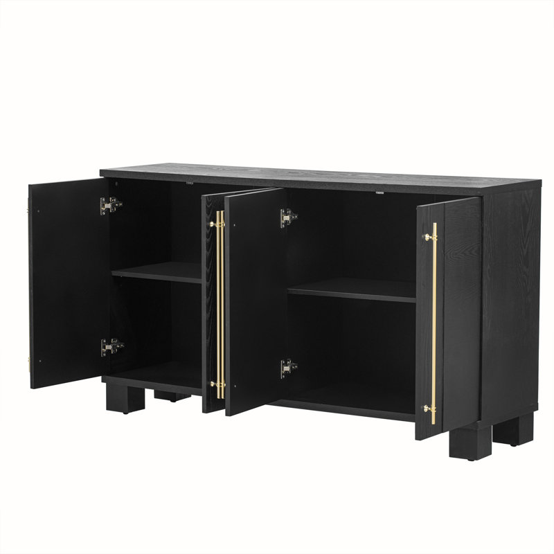Armoire décorative Annelien, Noir