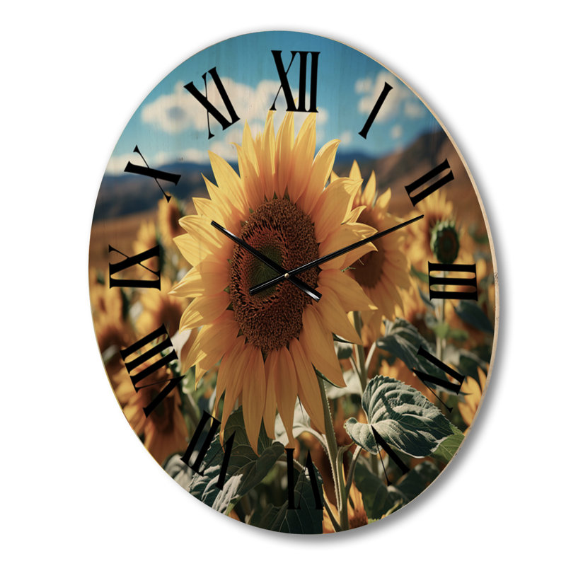 Horloge murale en bois massif Stauton, Grand
