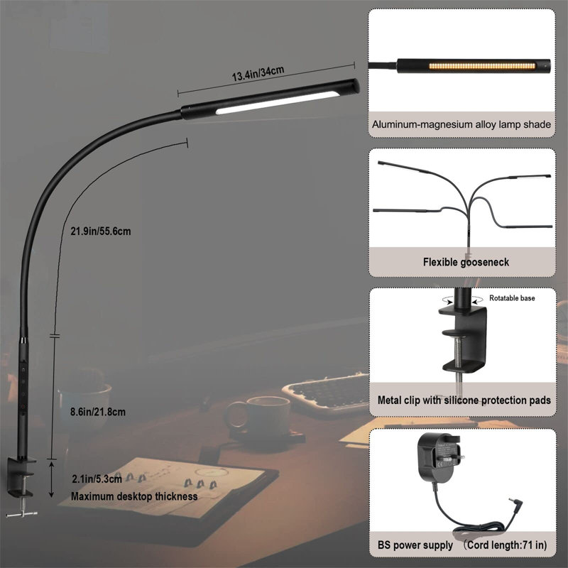 Dakyla Desk Lamp, Black