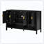 Buffet multifonctionnel à 4 portes avec tablettes réglables ouvertes-315141907