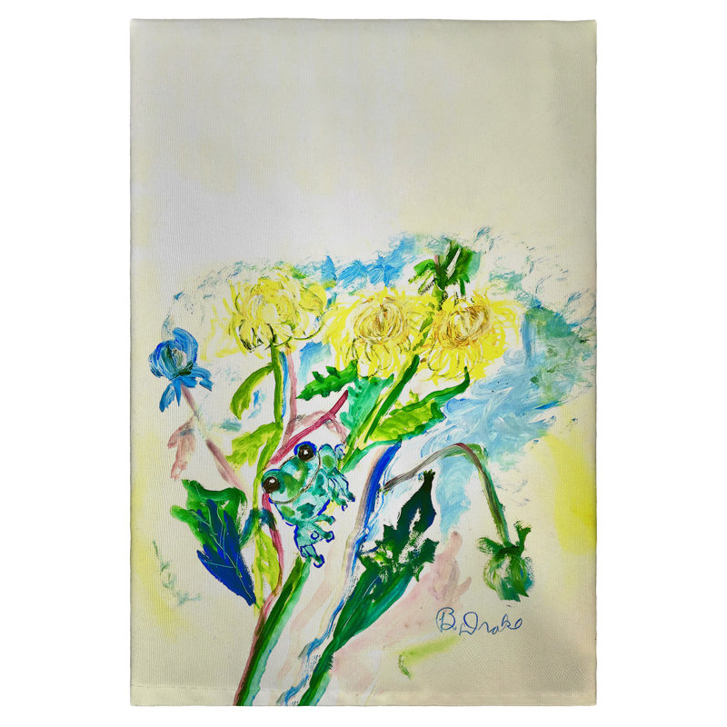 Torchon Frog and Flowers