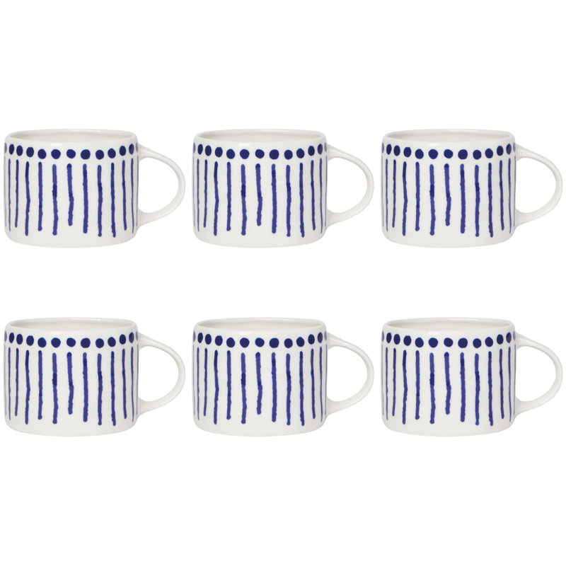 Ensemble de 6 tasses en porcelaine 12 oz
