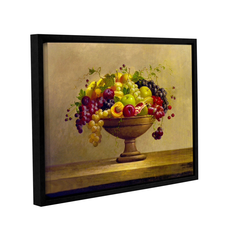 «Fruit Bowl I» par 0 Welby - reproduction sur toile, Cadre noir, H 18 po x l 24 po x p 2 po