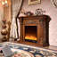 Foyer électrique 47,24 "brun avec décoration et chauffage-108191633-119603337