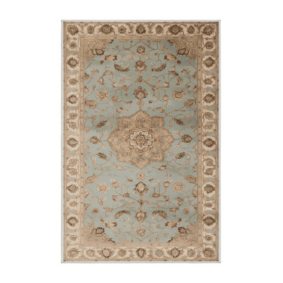 Machine Washable Tabriz Beige Area Rug