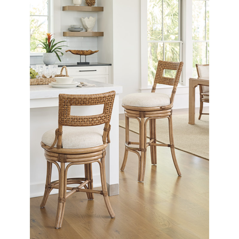 Bay Harbour Swivel Stool, Bar Stool (30" Seat Height), White