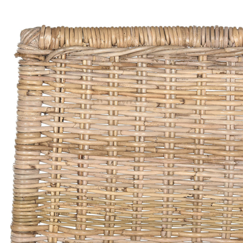 Gray Wicker Double Seating Dining Chair Set
