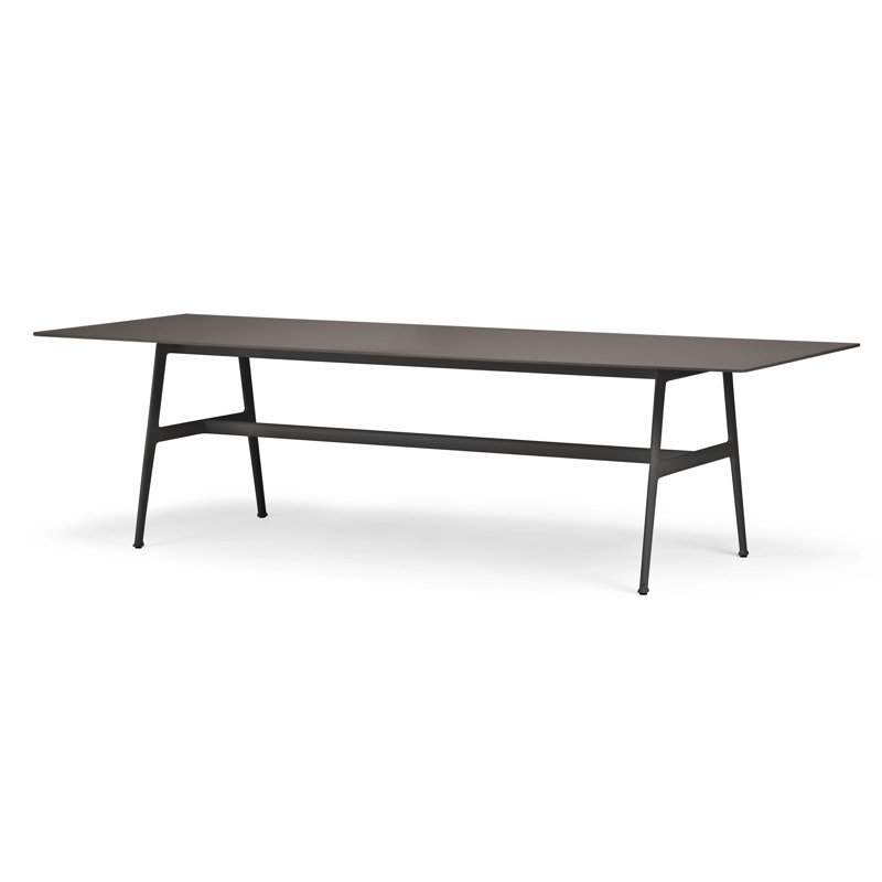 Seax Outdoor Dining Table, Ebony, 39.25" W x 86.5" L