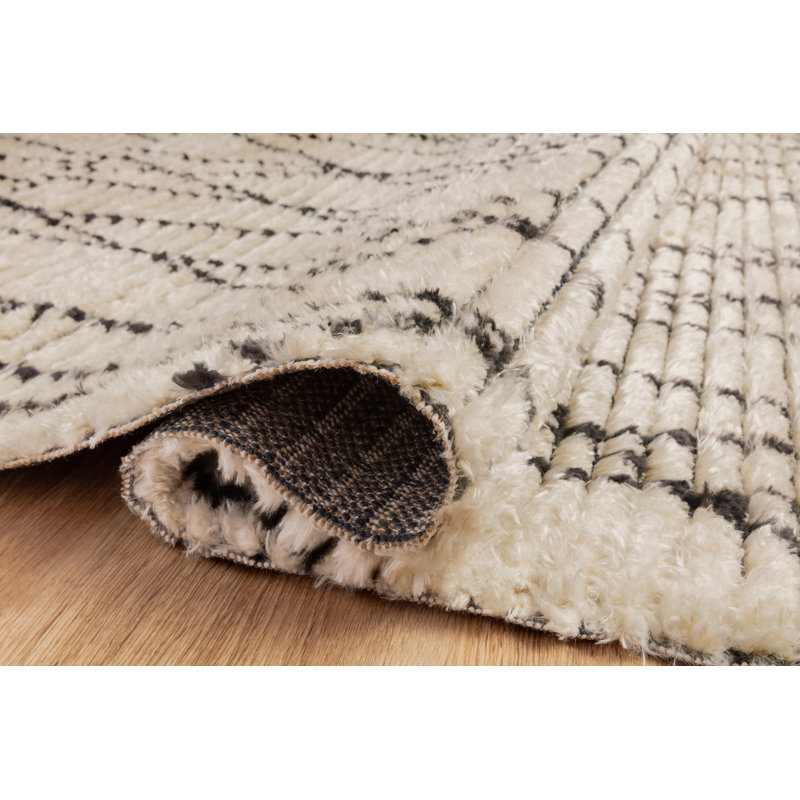 Chris Loves Julia x Loloi Alice Charcoal/Cream Rug, Runner 2'7" x 8'