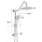 Metal Shower With 10" Rain Head And Handheld - Wall Mount, 3 Spray Functions, Adjustable Angle, Corrosion Finish, Comfortable Mounted, Metal, Modes, To