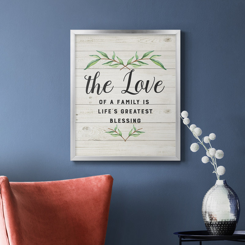 «Love of a Family», toile encadrée de qualité supérieure - prête à être accrochée, Argent, H 24 po x l 20 po