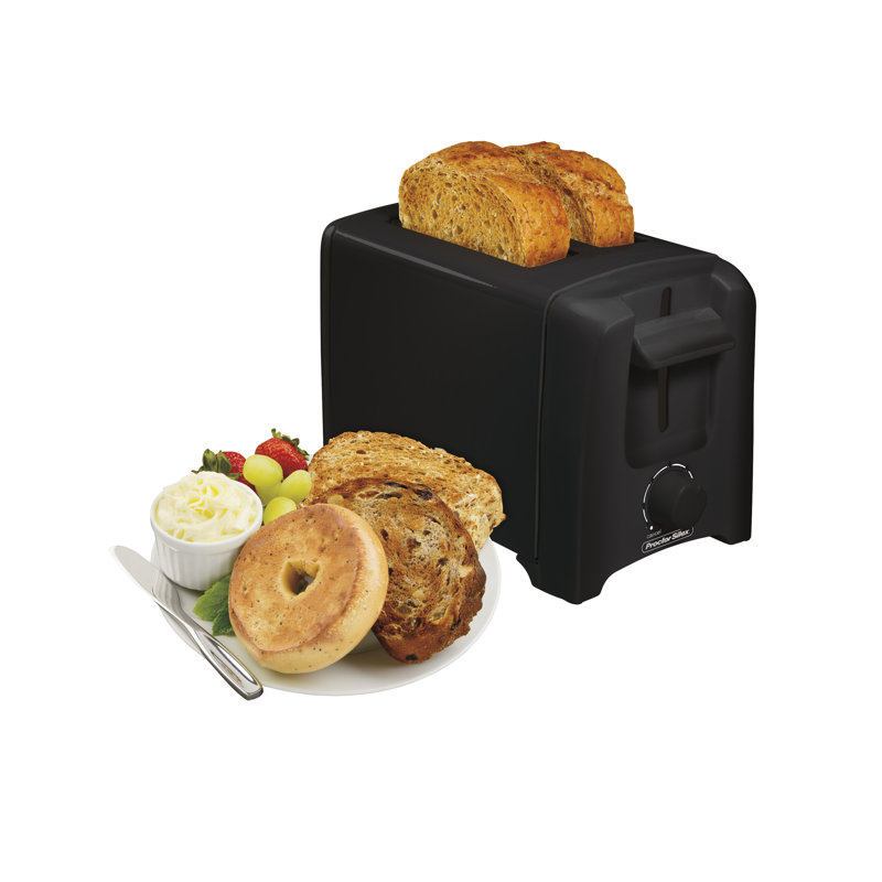 Grille-pain 2 tranches avec arrêt automatique Proctor Silex, ramasse-miettes, sélecteur de teinte, Toast Boost, noir, 22613