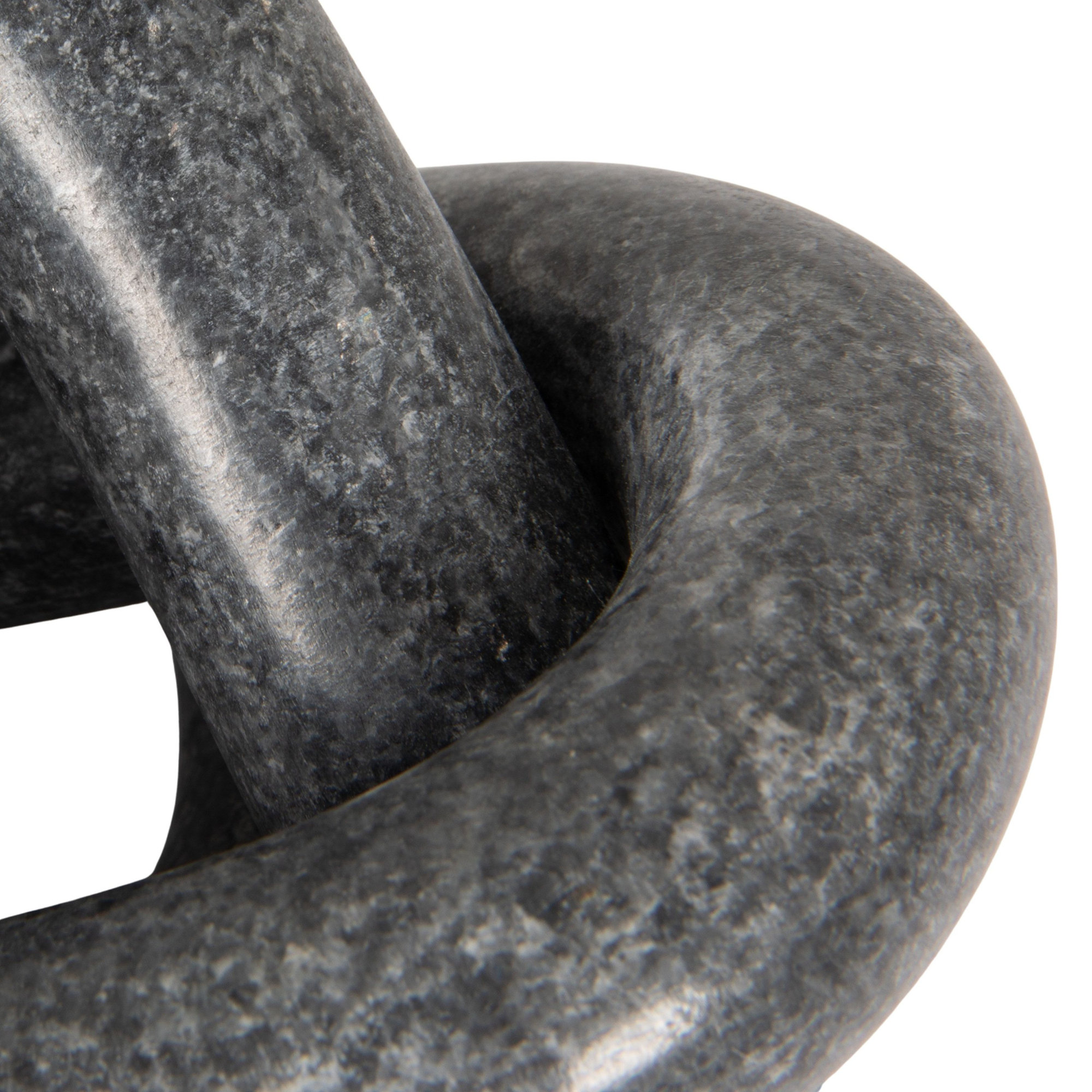 Gwennie Decorative Interlocking Marble Chain with 3 Links, Gray