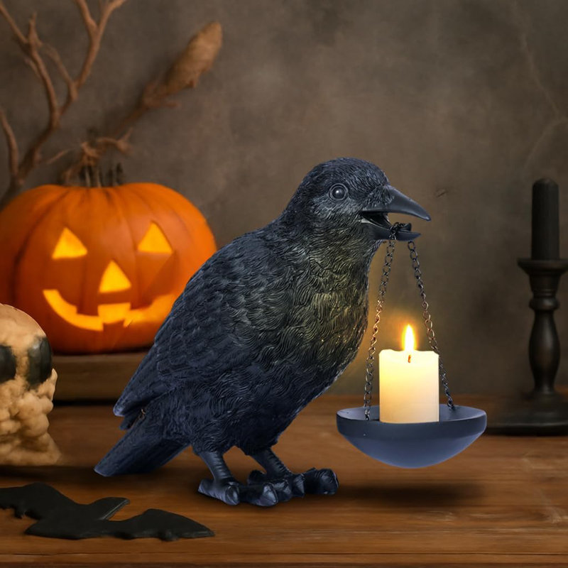 Crow Lamp Tea Lamp Candlestick