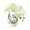 Orchid Arrangement in Round Glass Vase with Vines