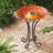 17.8" Fusion Glass Birdbath with Solar-Powered Light