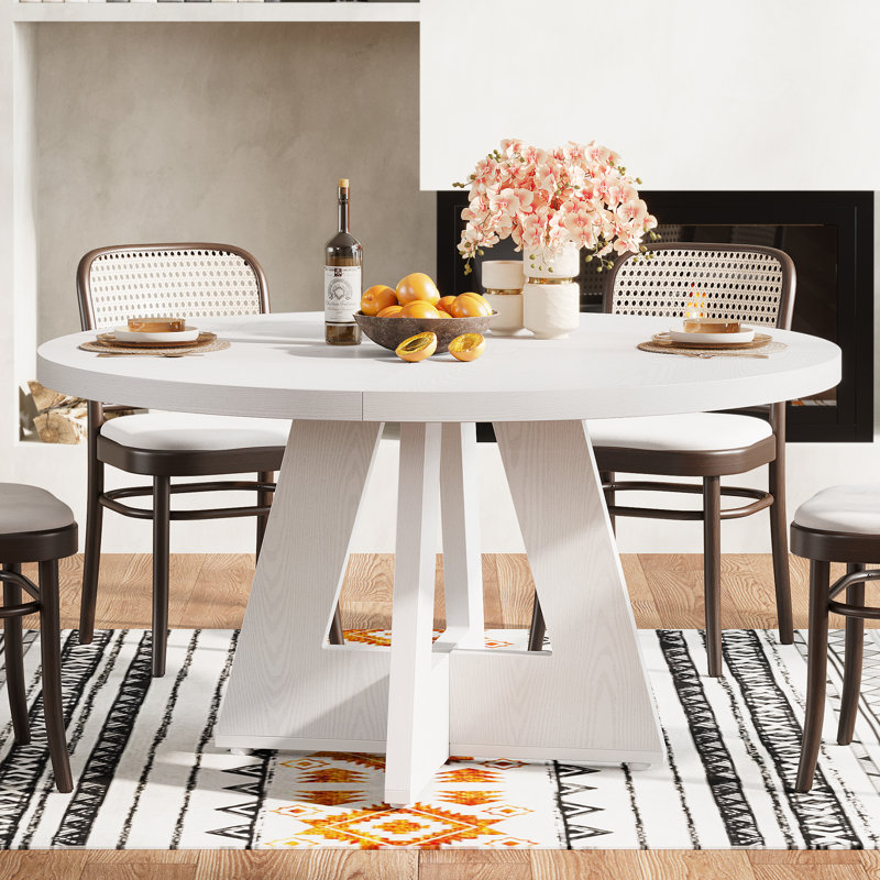 Round 119.4 Cm Dining Table, White