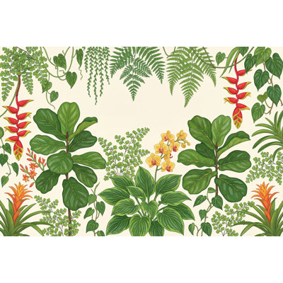 Papier peint botanique tropical