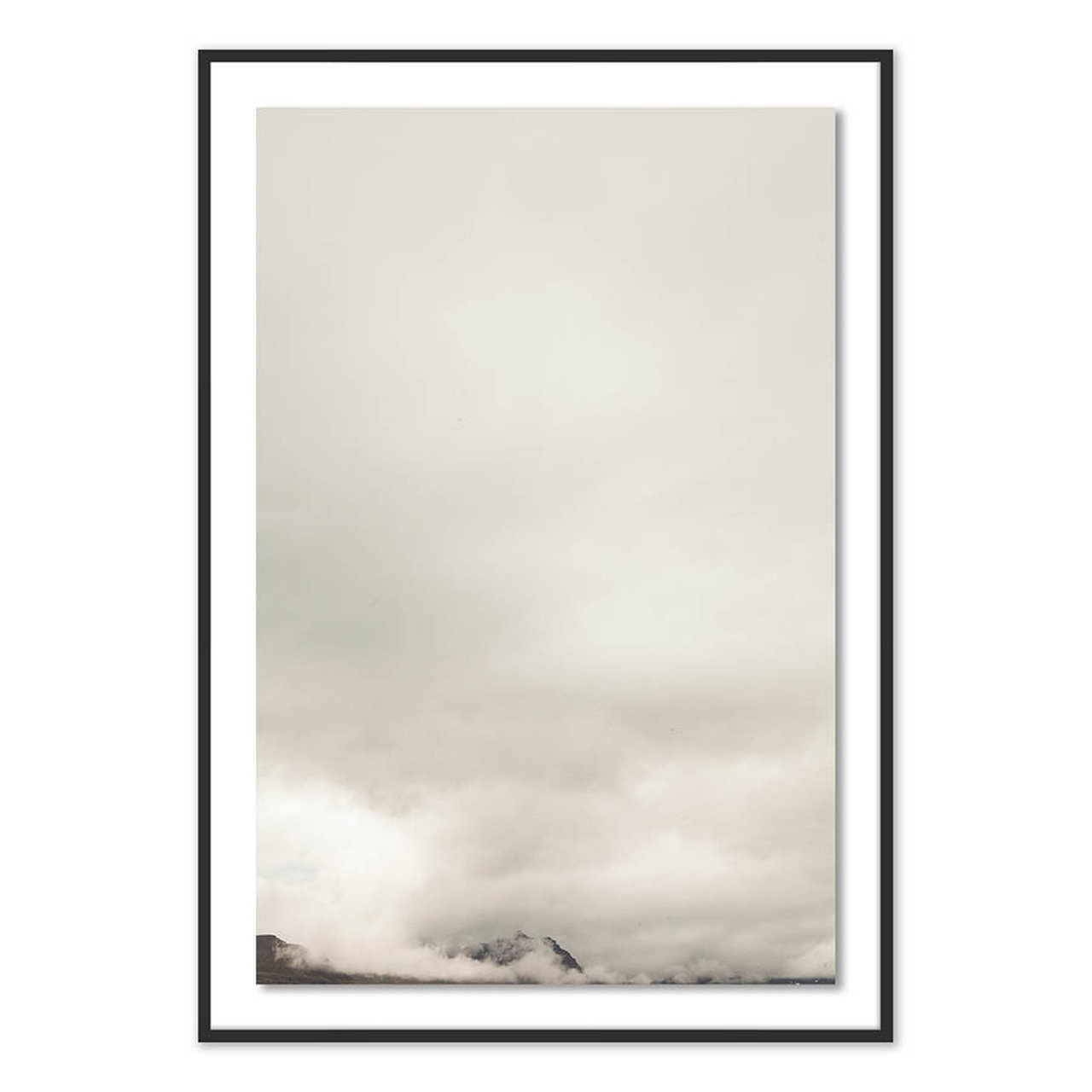 Clouds "Clouds 11" Print by Riley Ryan, 60" H x 42" W x 2.5" D, Black