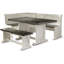  Ensemble de coin-repas en coin de ferme avec rangement caché en brun foncé blanc ferme-1274376889