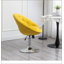 Fauteuil d'appoint pivotant en velours capitonné-162438747