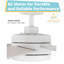 Ventilateur de plafond blanc mat à 5 pales de 52 po Langley avec télécommande, ensemble d'éclairage à DEL à intensité variable et moteur réversible-1627390327-1627390326