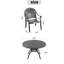 5 chaises de patio en aluminium avec coussins - noir, To Elements, Comfy Seating