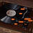 Nut-brown+Black Rectangular Solid Wood+Copper Media Players-121335598