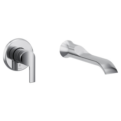 Doux Single Handle Wall Mount Tub Filler High Flow Tub Faucet With 10" Spout Reach