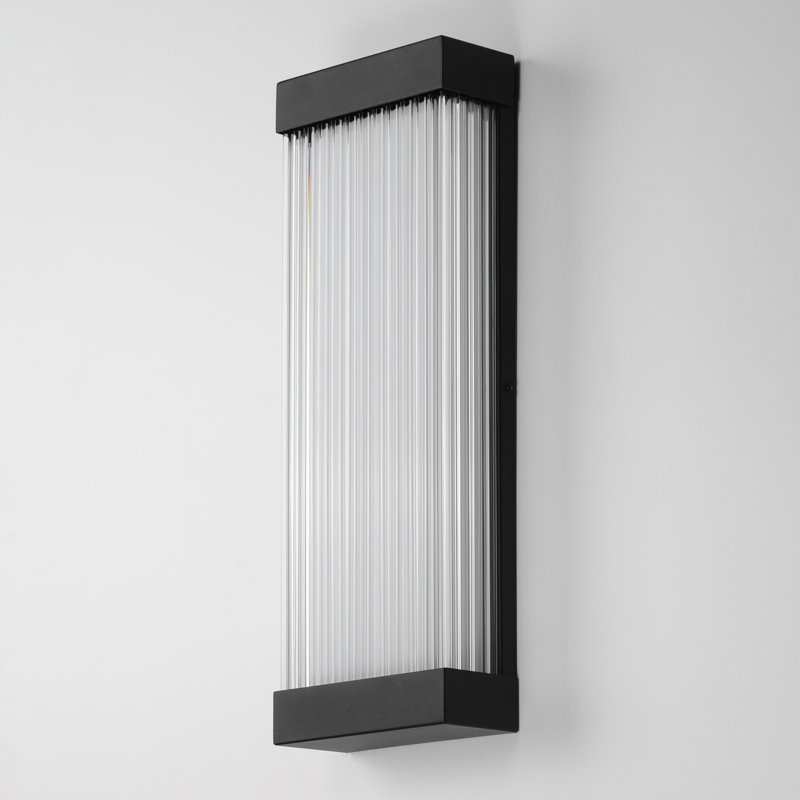 Applique murale à DEL Jovista, Noir, H 22 po x l 8 po x P 3,25 po