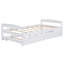 Lit plateforme simple avec lit gigogne, blanc