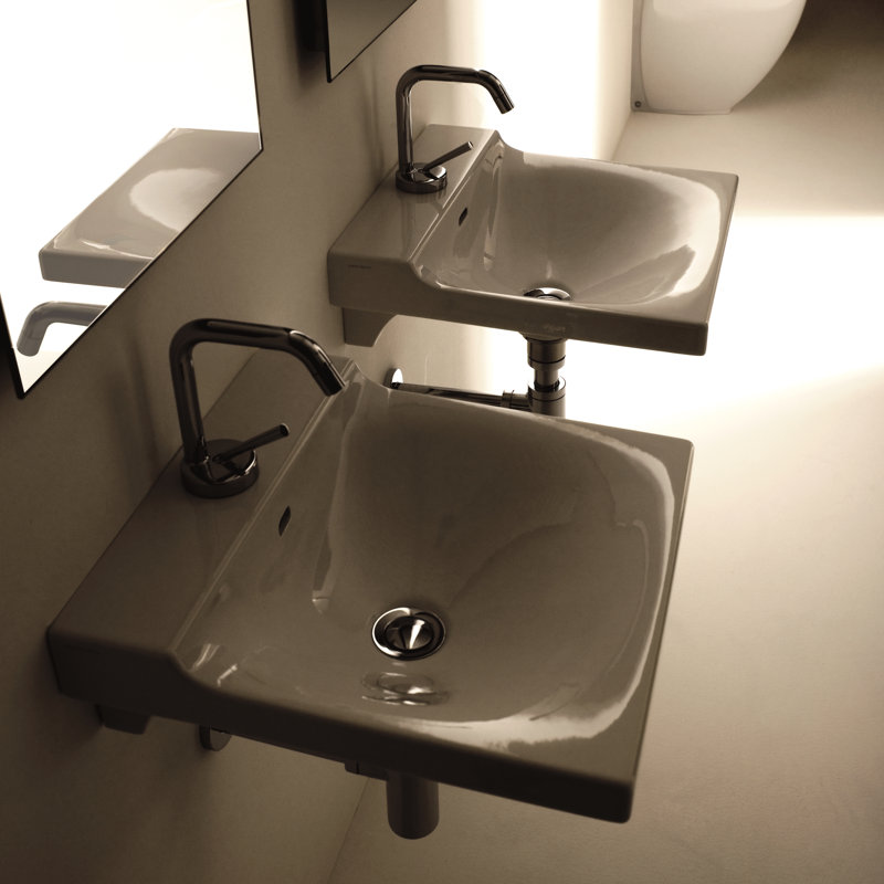 Lavabo de salle de bain mural 17 po Buddy Ceramic