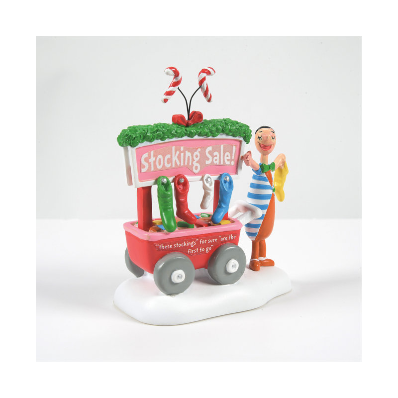 Figurine de bas de Noël Dr. Seuss Grinch Villages a Who's Who