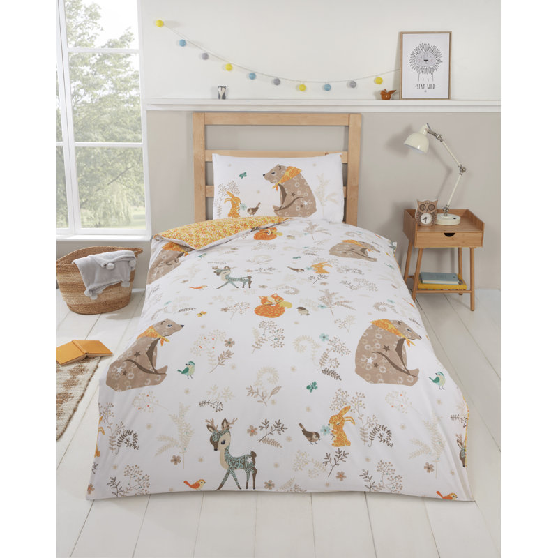 Woodland Friends Duvet Cover Set, Single